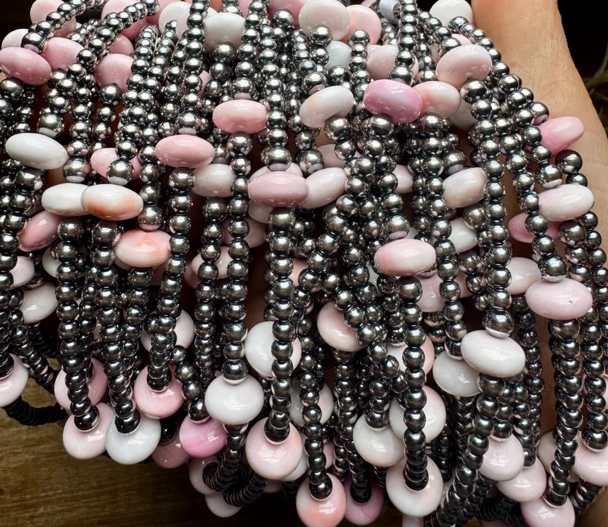 Pink Conch Sterling Silver Necklace 15 Inch
