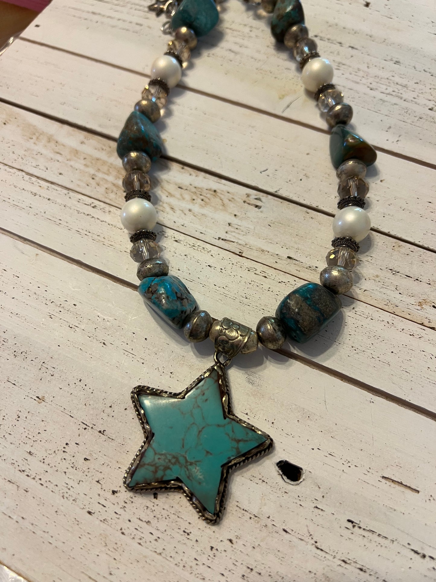 Turquoise Star Chunky Necklace