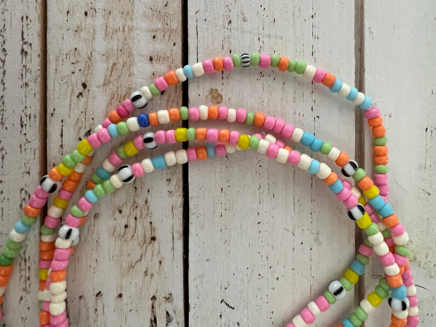 Anklet Multi Colored Small Beads