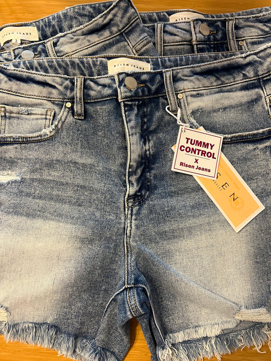 Tummy Control High Rise Jean Shorts