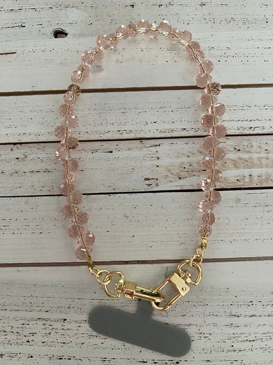 Hands Free Phone Strap/Purse Charm Short/Pink