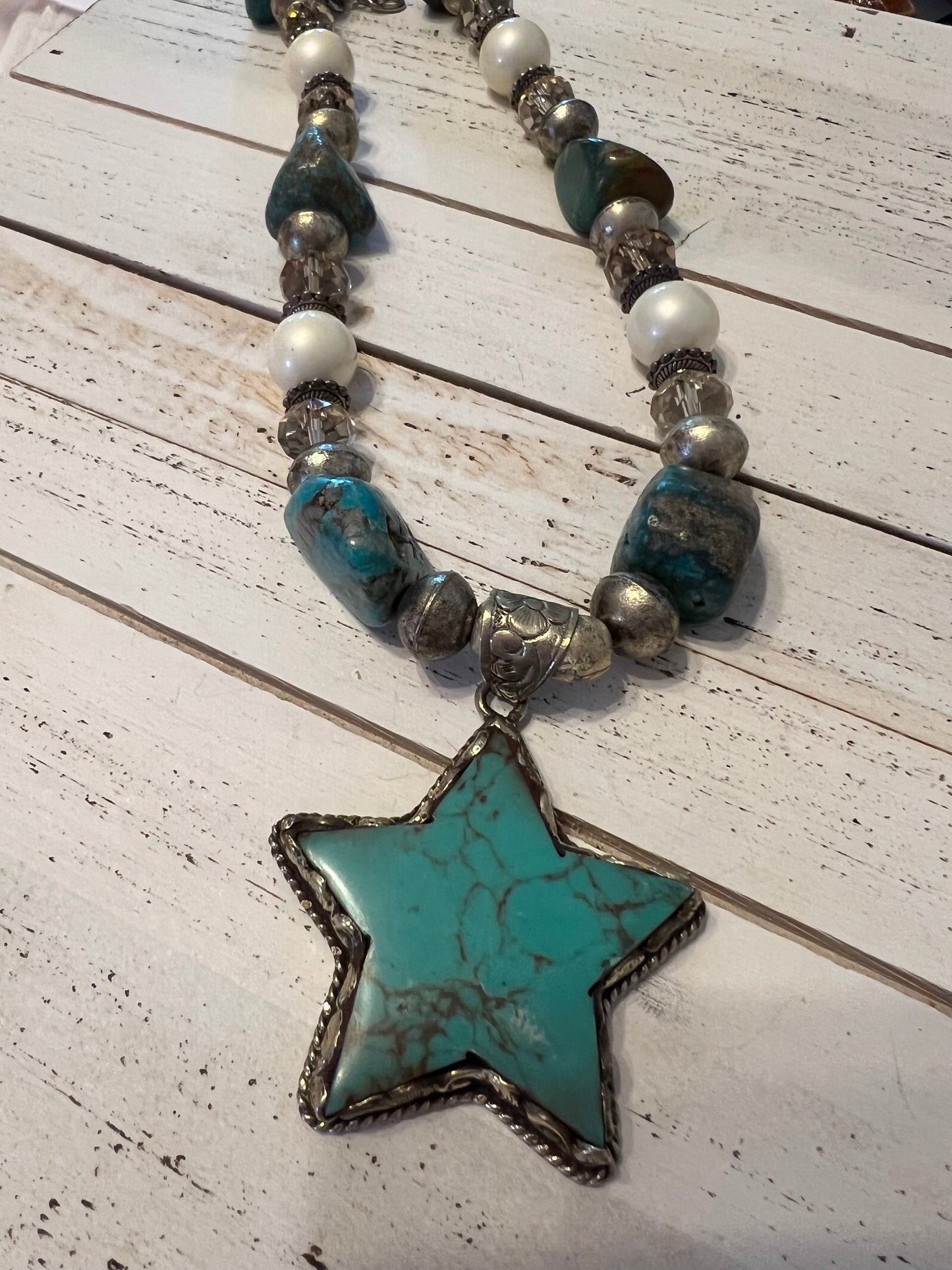 Turquoise Star Chunky Necklace