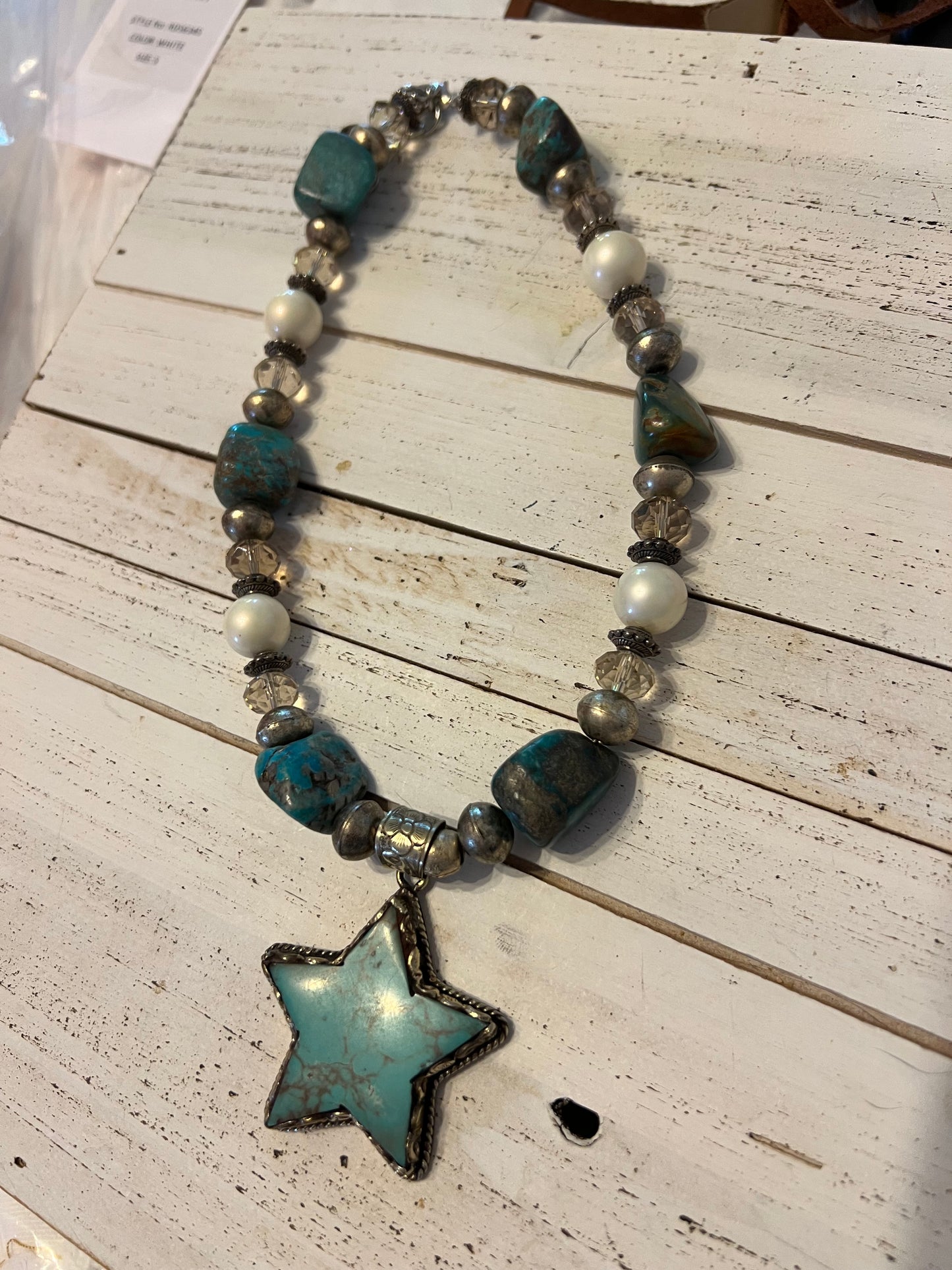 Turquoise Star Chunky Necklace