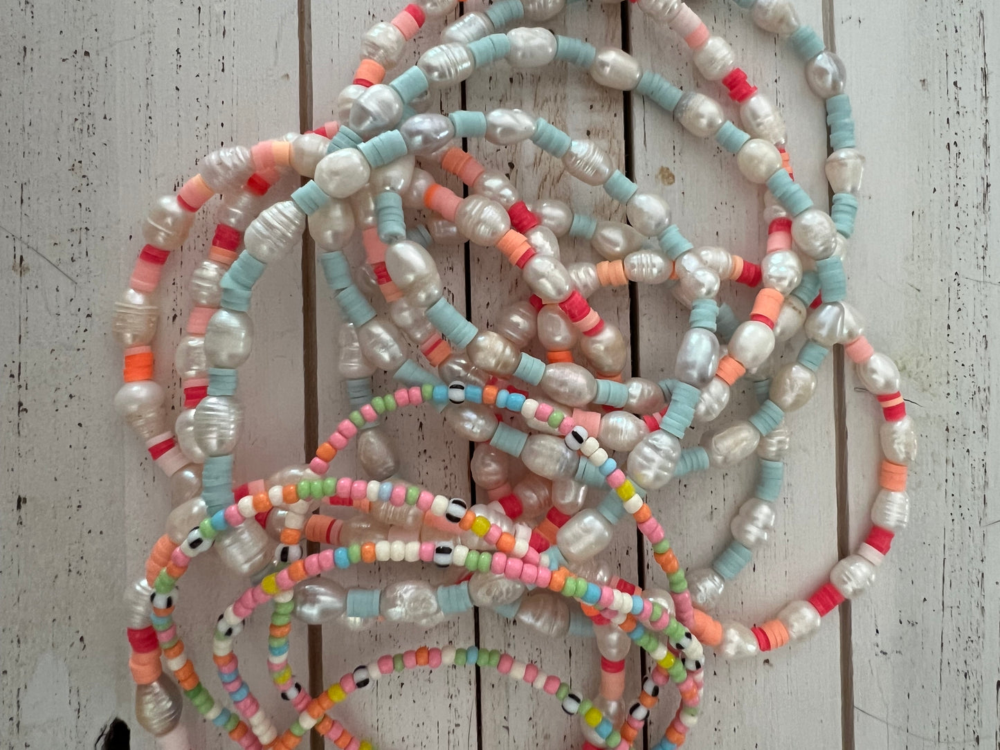 Anklet Multi Colored Small Beads