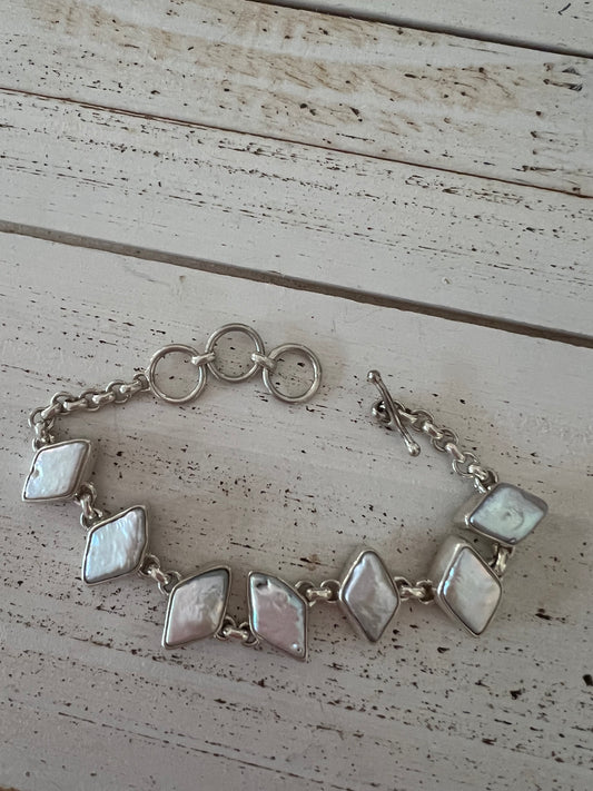 Pearl Sterling Silver Bracelet