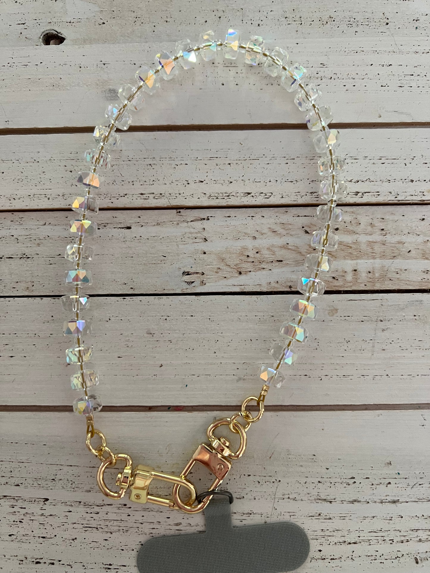 Hands Free Phone Strap/Purse Charm - Short/Clear