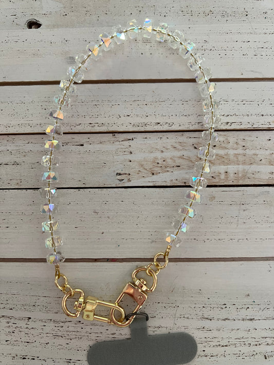 Hands Free Phone Strap/Purse Charm - Short/Clear