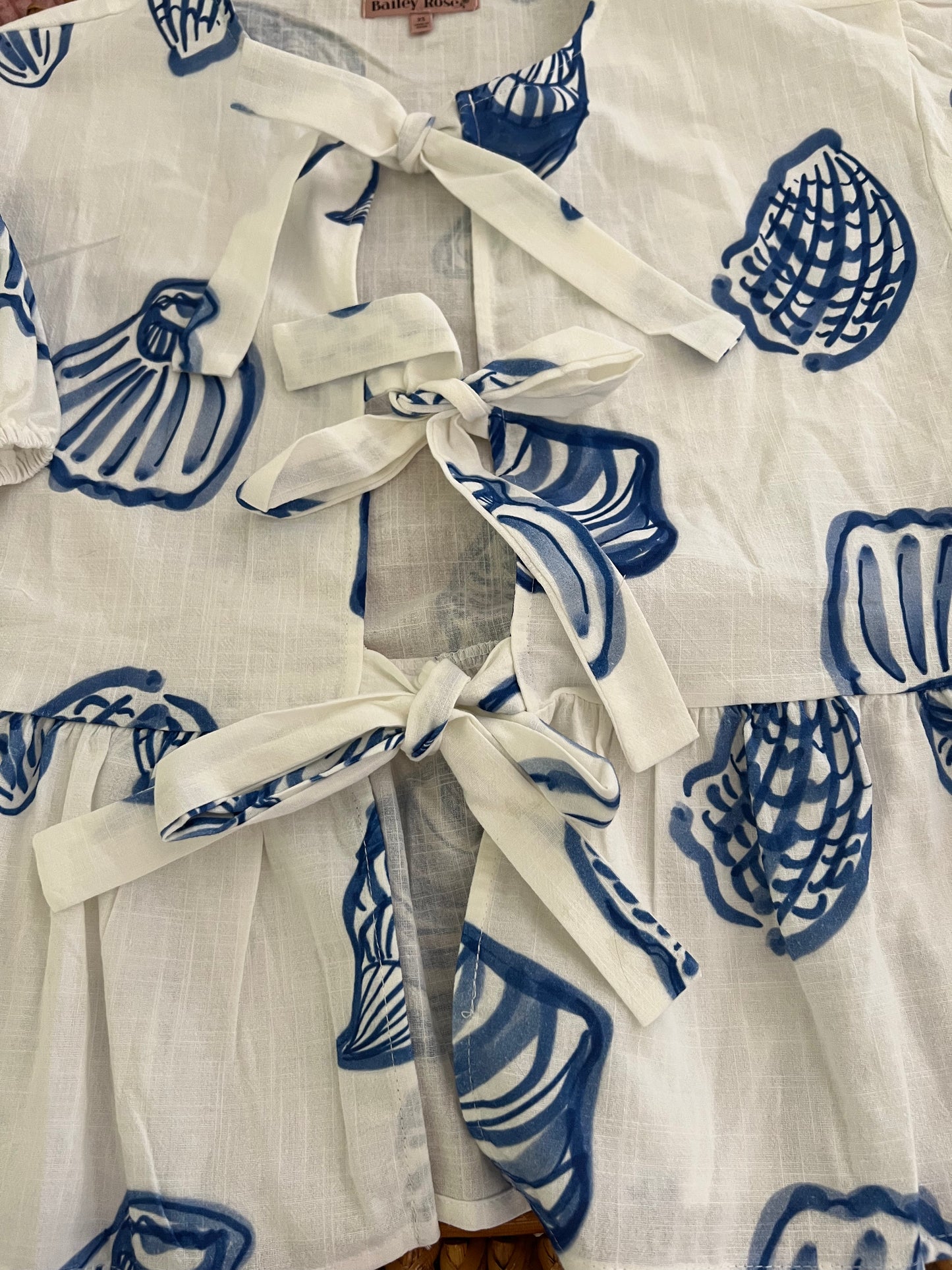 She Sells Sea Shells Peplum Top - FINAL SALE