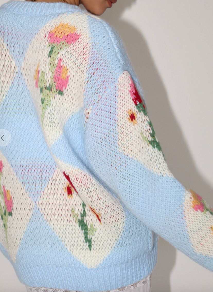 Wildflower Cardigan - Vintage Blue