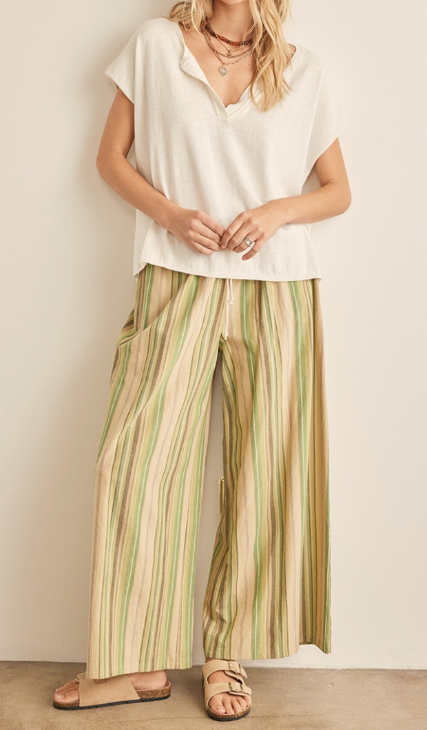 Newport Relaxed Fit Cotton Pant - Dusty Green