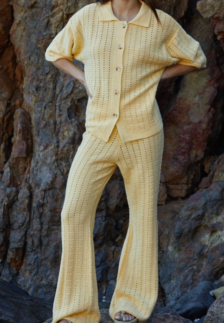 Let The Sunshine Pant - Butter Yellow FINAL SALE