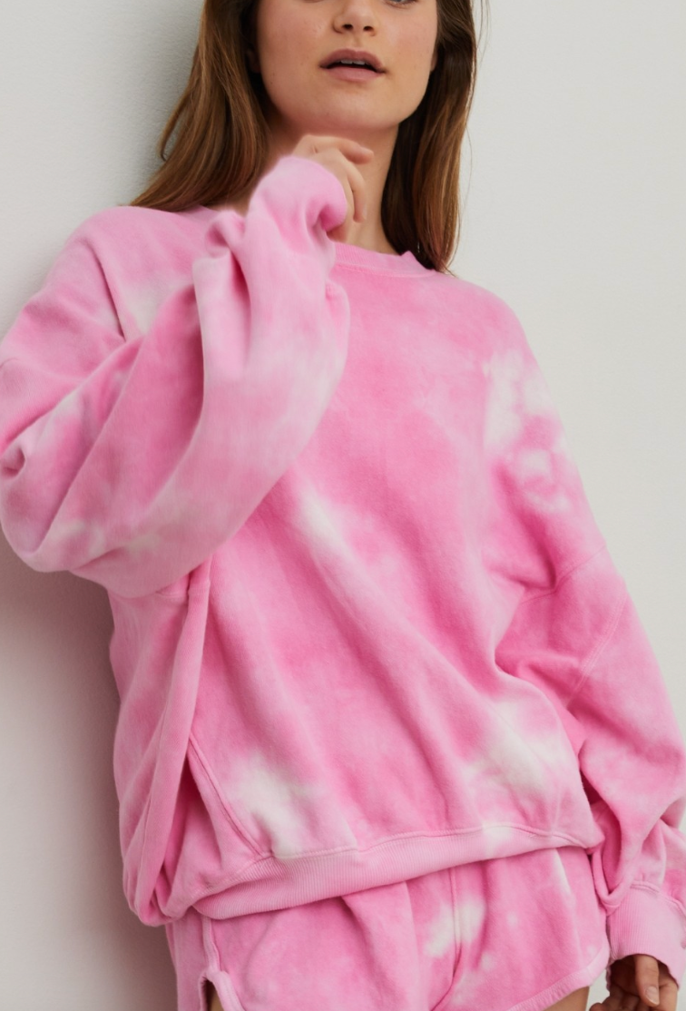 Dreamy Days Pink Dot Tie-Dye Sweatshirt