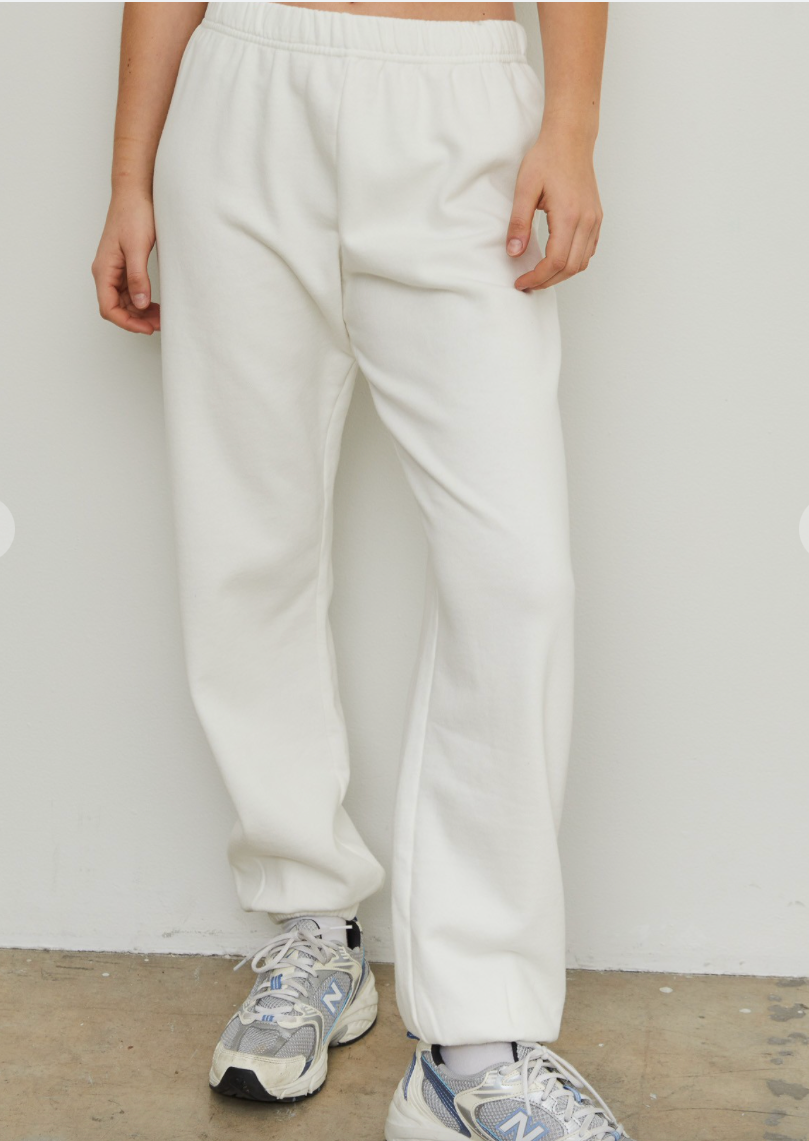 Dreamy Days Whisper White Jogger Pants