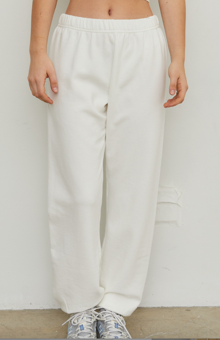 Dreamy Days Whisper White Jogger Pants