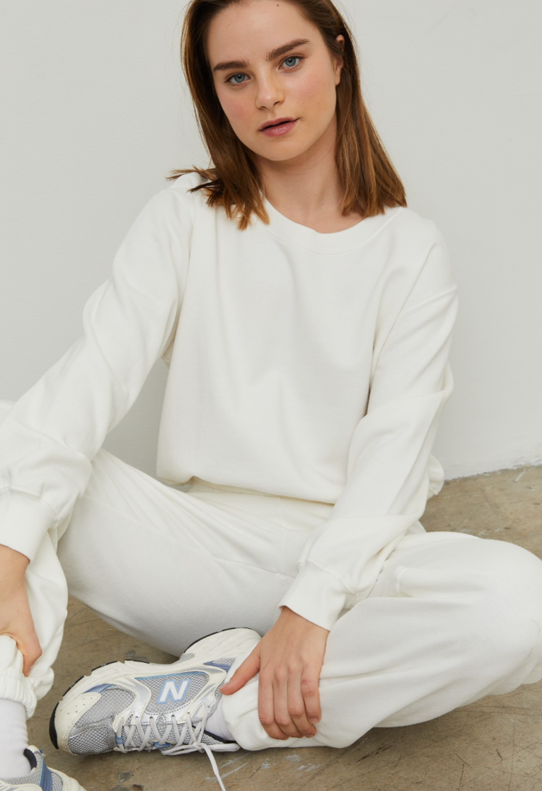 Dreamy Days Whisper White Jogger Pants