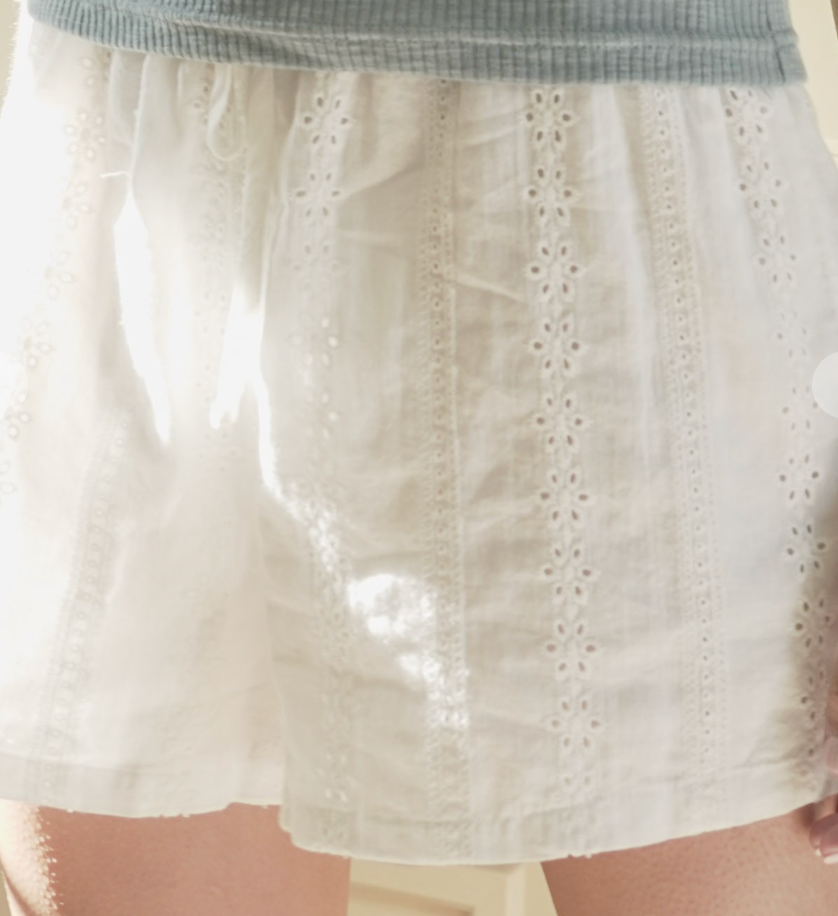 Rise & Shine Eyelet Shorts