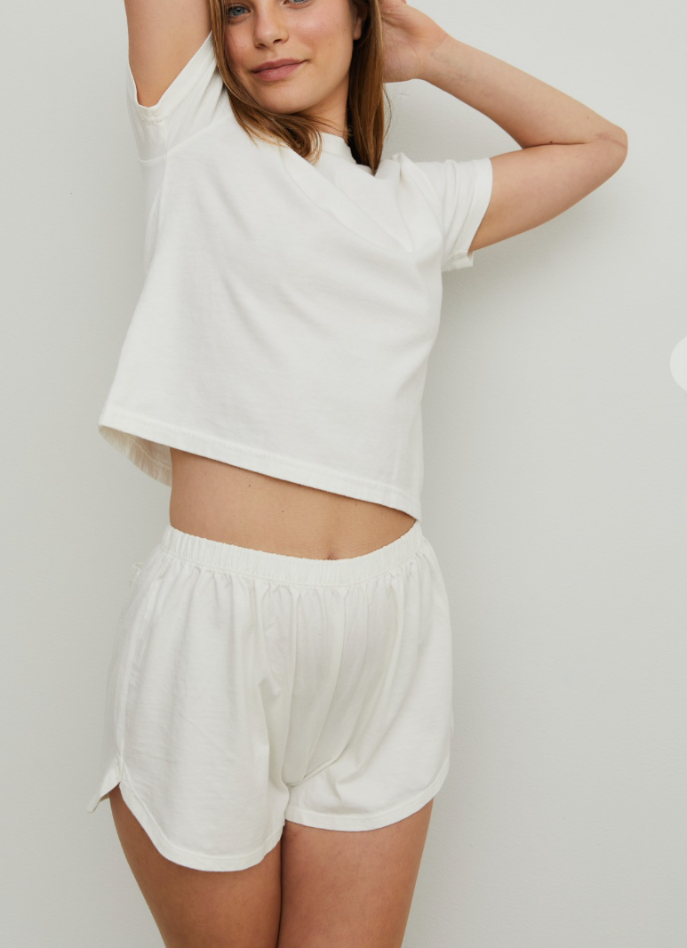 Dreamy Days Dolphin Shorts - Creamy White