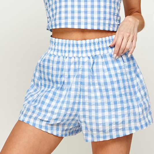 Morning Walk Gingham Shorts - FINAL SALE