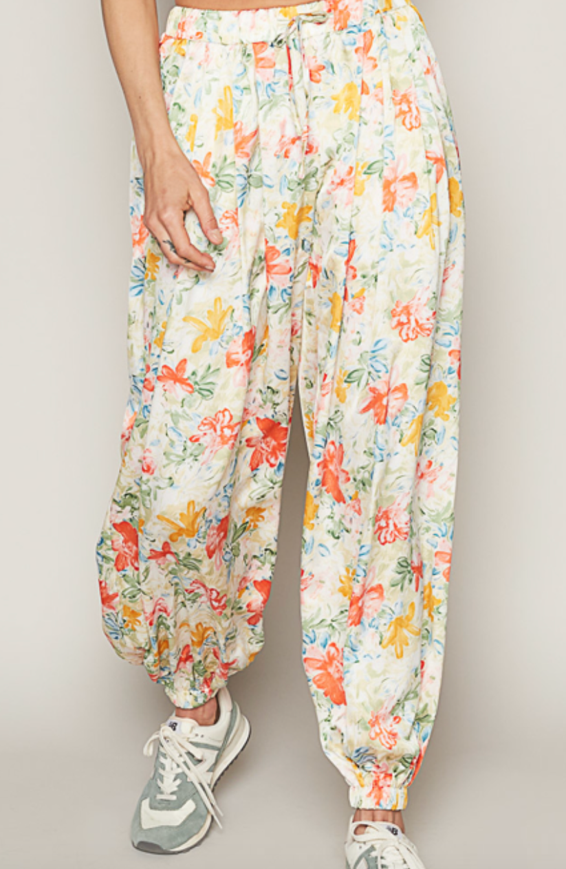 June Flowers Relaxed Fit Joggers