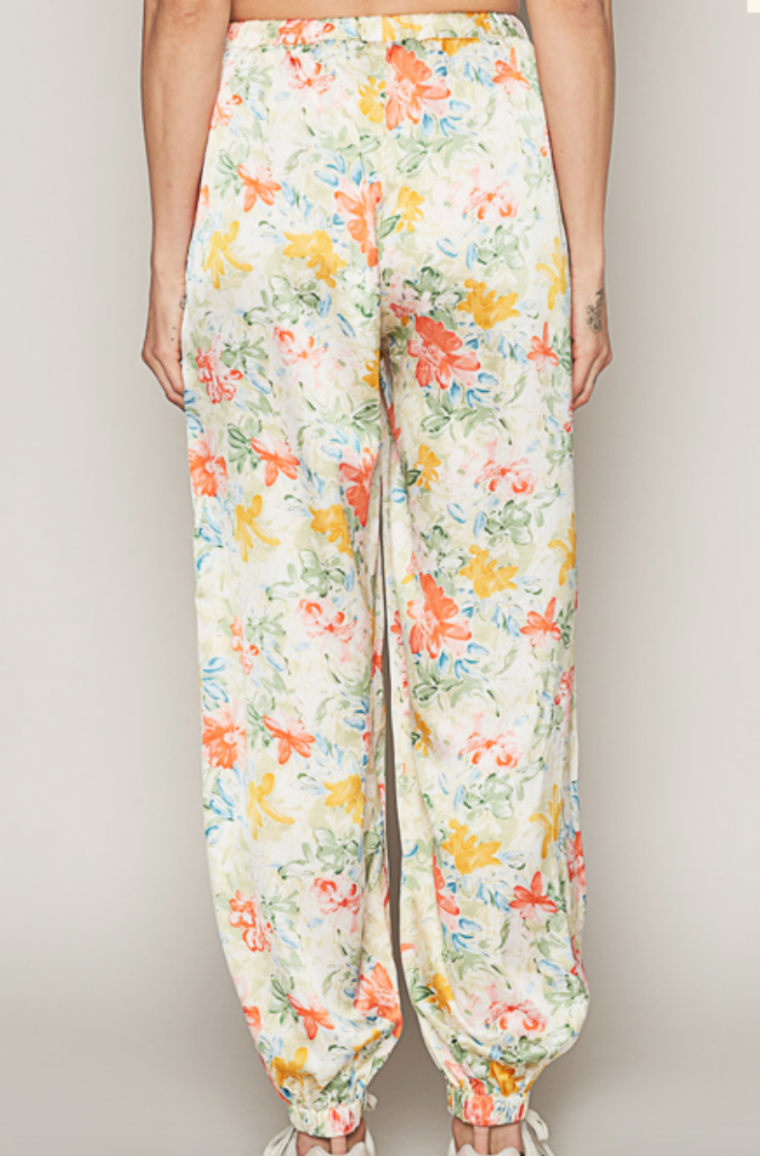 June Flowers Relaxed Fit Joggers