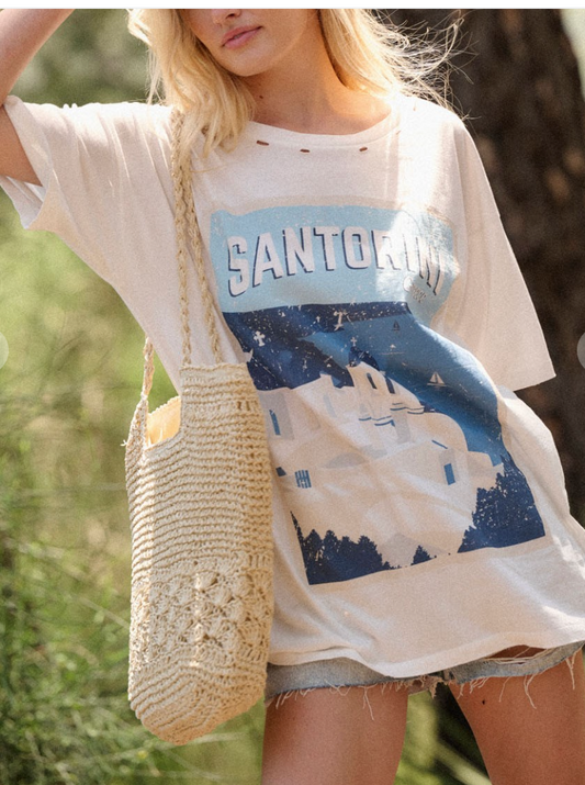 Santorini Distressed T-Shirt