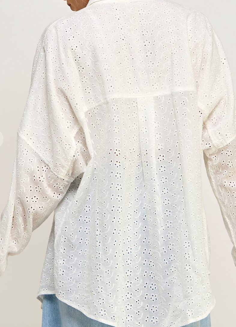 Moonstruck Oversized Eyelet Shirt