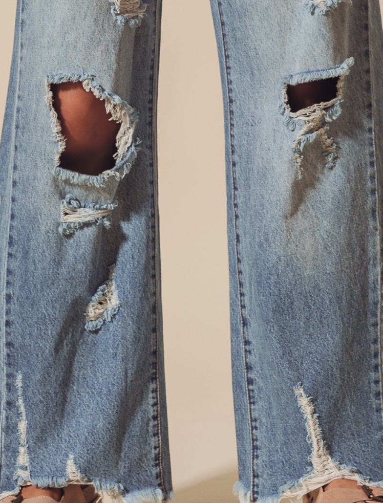 Distressed Denim Jeans