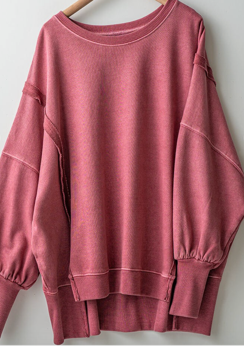 Cove Organic Cotton Sweatshirt - Deep Rose