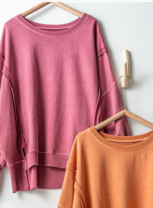 Cove Organic Cotton Sweatshirt - Deep Rose