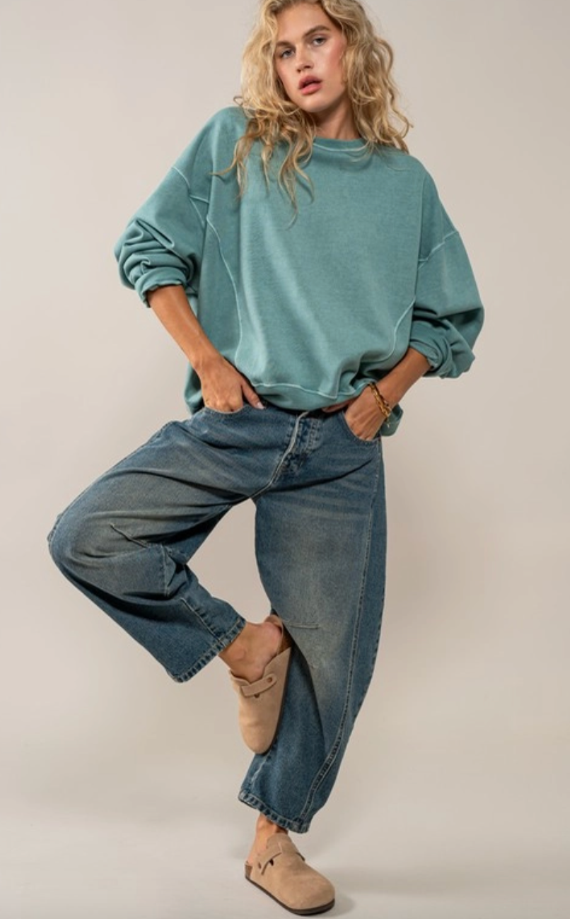 Roll With It Barrel Denim Jeans