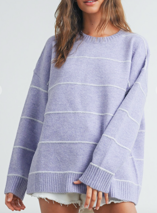 Lavender Fields Oversized Sweater