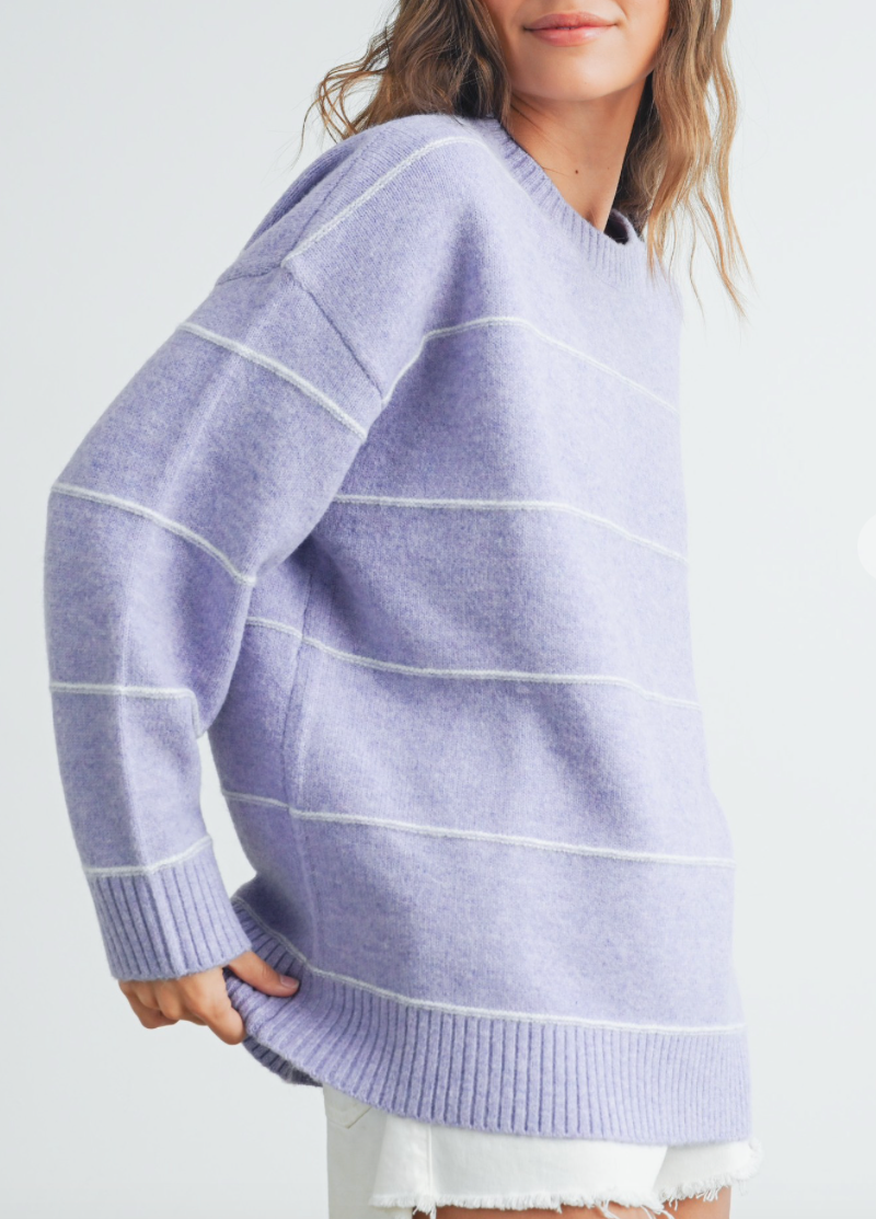 Lavender Fields Oversized Sweater