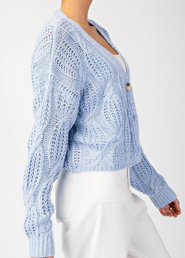 Blue Skies Cropped Cardigan