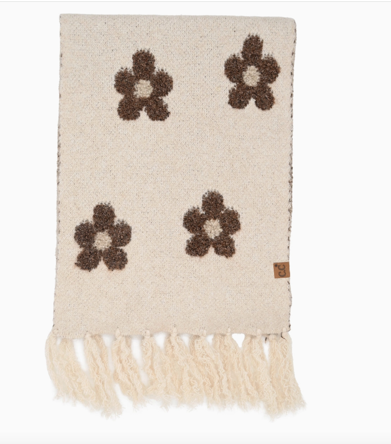 Flower Scarf - Heather Beige