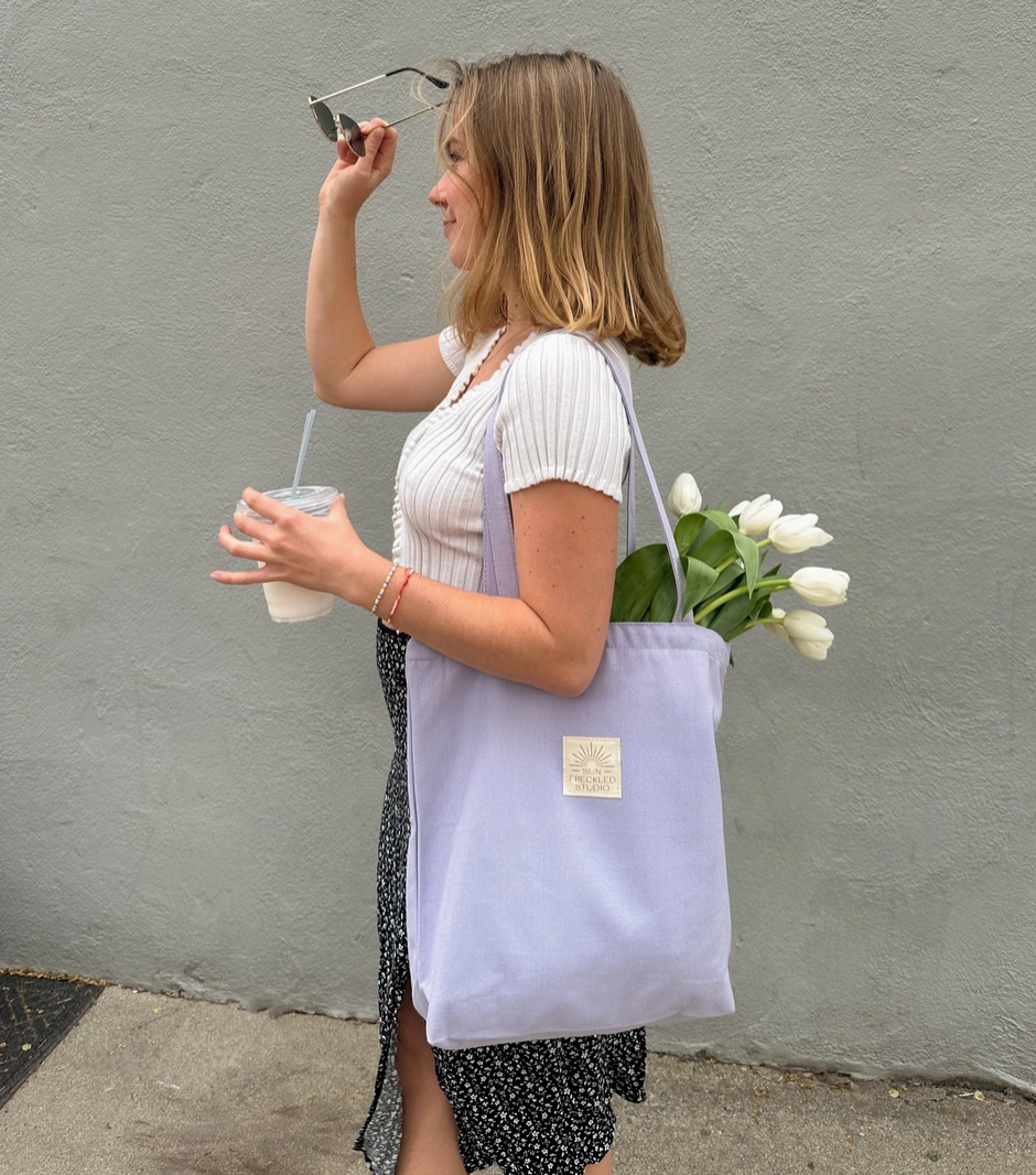 Lilac Canvas Tote Bag