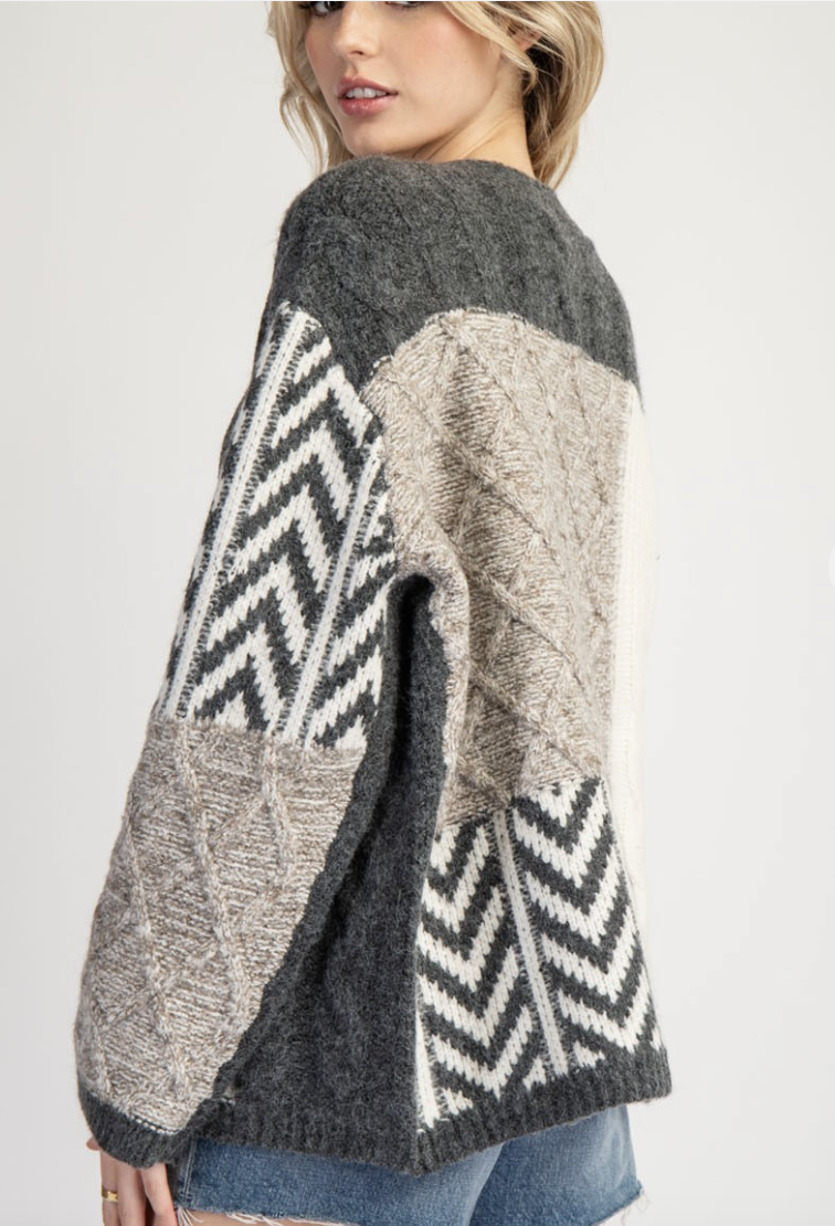 Shades Of Grey Oversized Cardigan