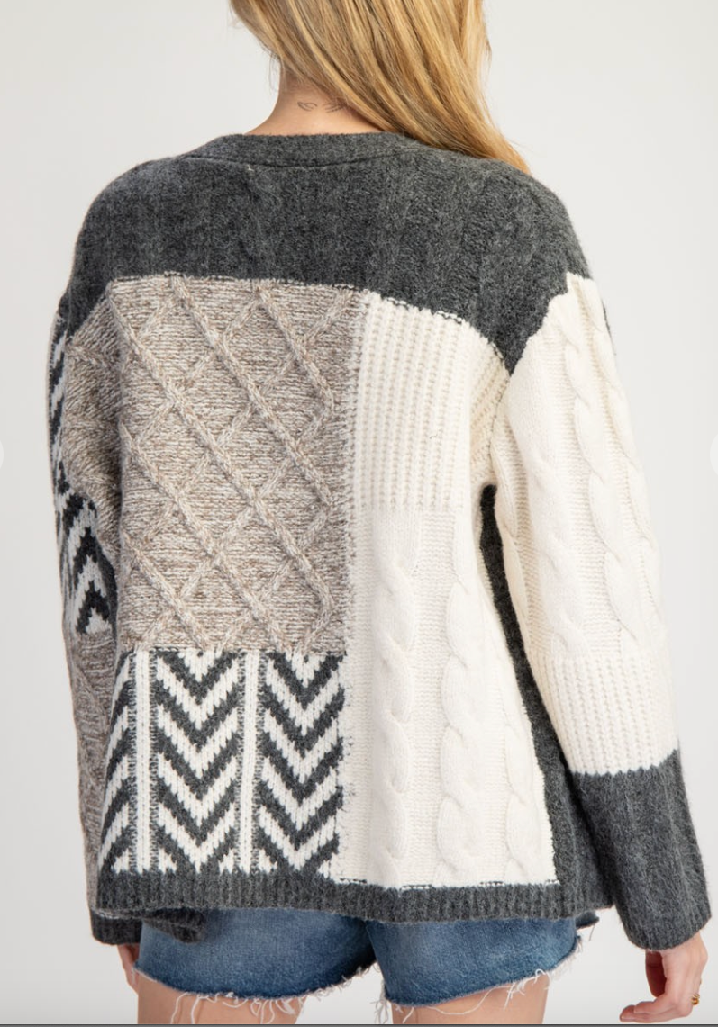 Shades Of Grey Oversized Cardigan