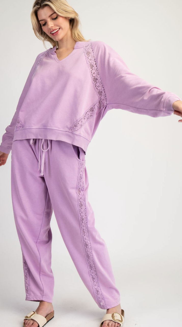 Lavender & Lace French Terry Lounge Pants