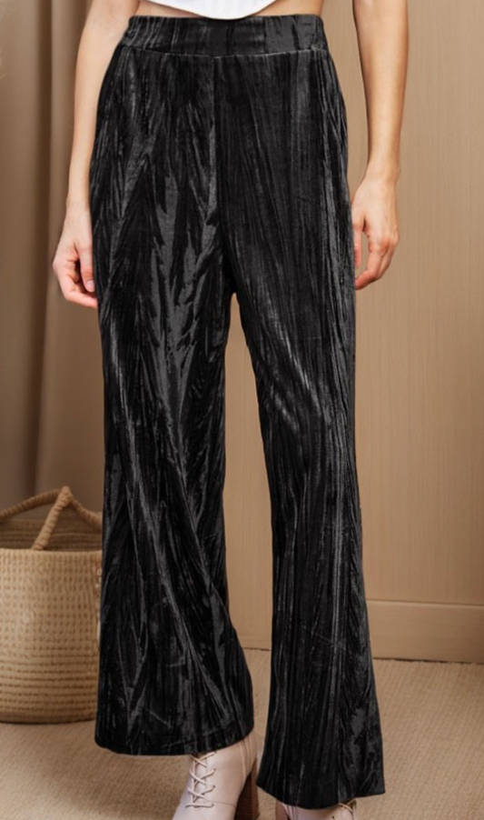 Velvet Crush Pants - Black