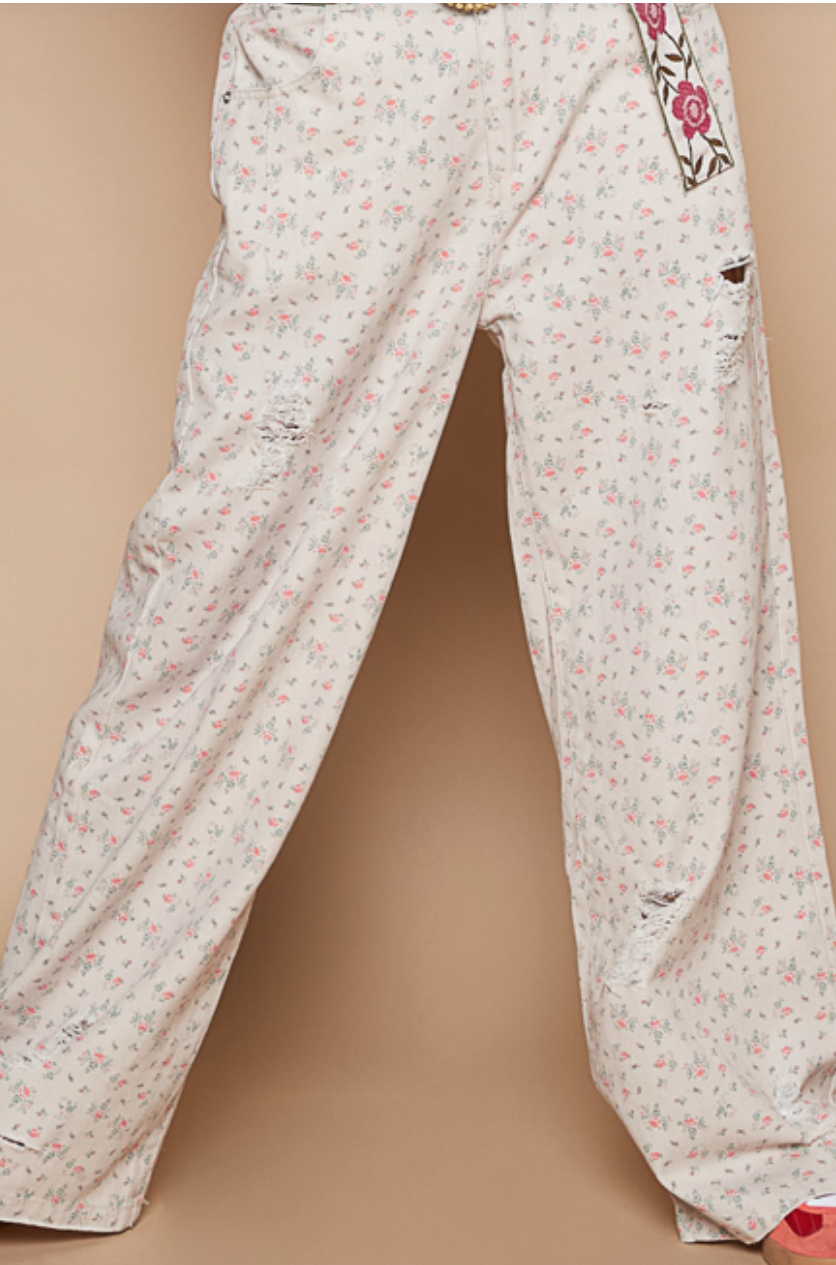 Let's Talk About It Ditsy Floral Jeans