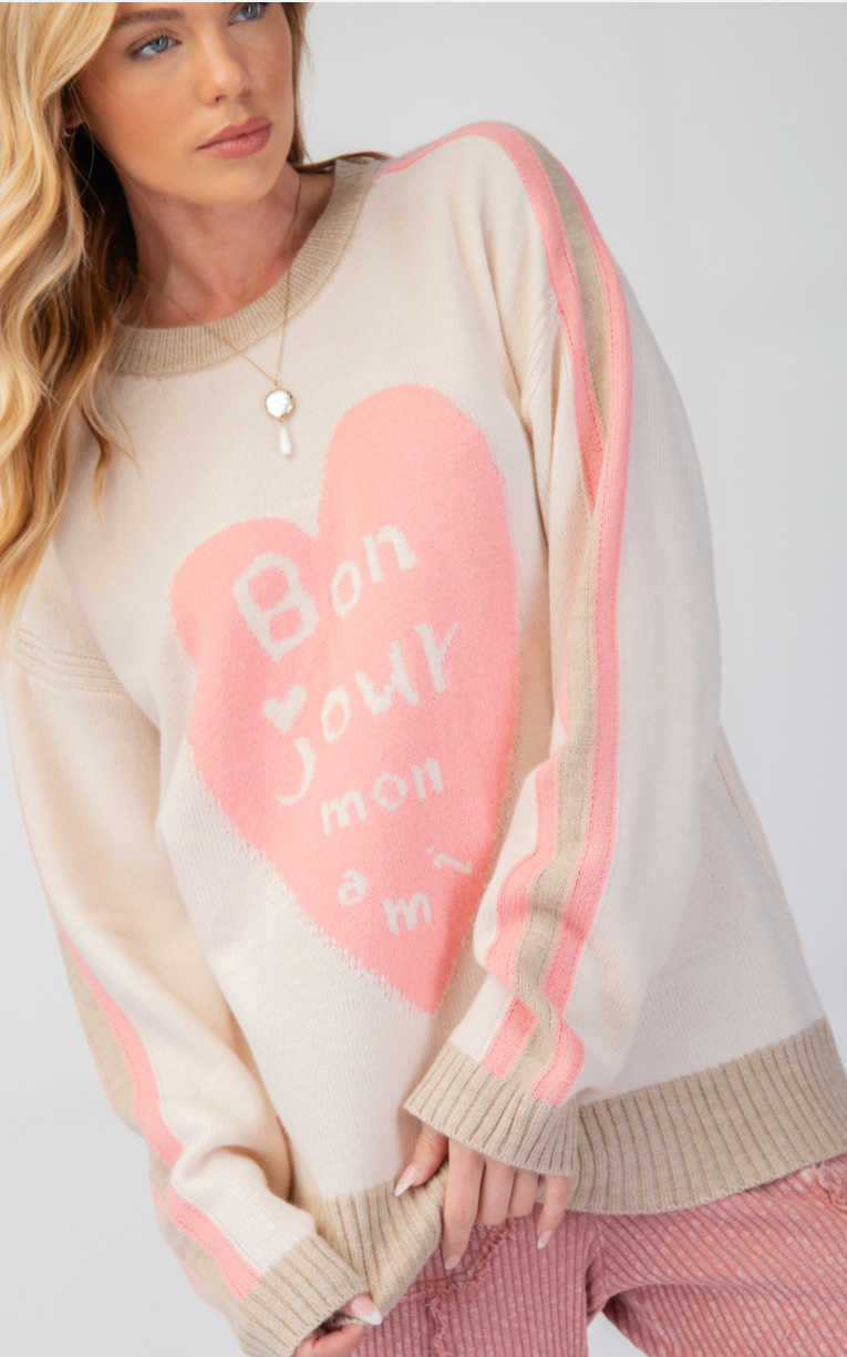 Bon Jour Sweater - Natural