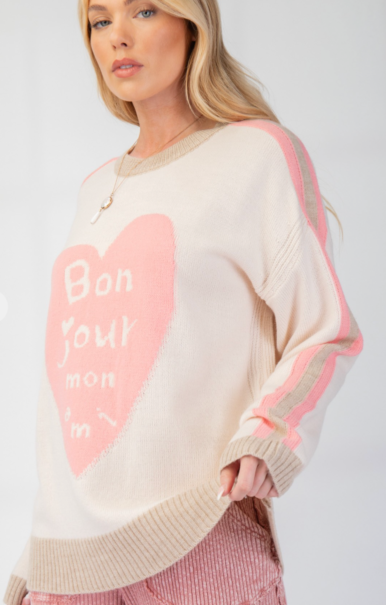 Bon Jour Sweater - Natural