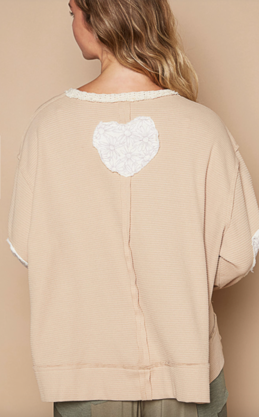 All You Need Is Love Thermal Top - Light Mocha