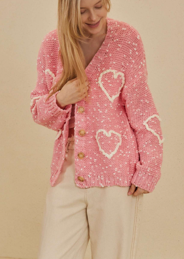 Full Of Love Heart Cardigan