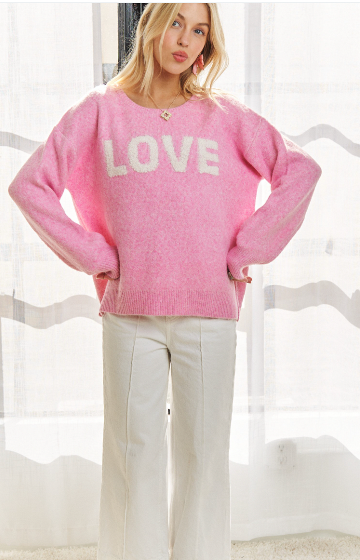 All About Love Sweater - Pink