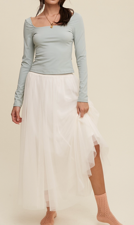 Where's The Party? Tulle Skirt - Cream