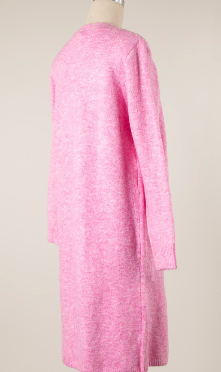 Winter Rose' Long Cardigan Sweater