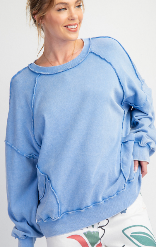 Once In A Blue Moon Oversized Sweatshirt