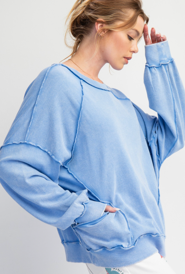 Once In A Blue Moon Oversized Sweatshirt