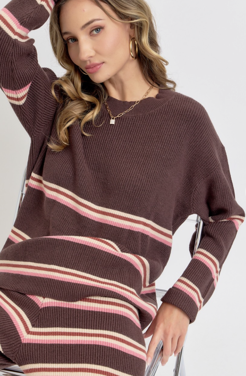 Laid Back Lines Knit Top